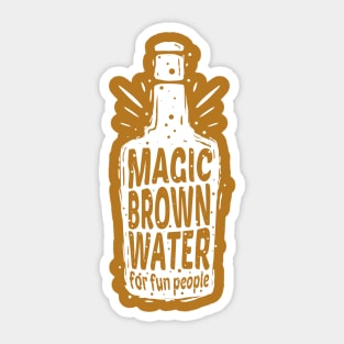 Bourbon bottle Funny Definition Drinking Quote Magic Brown Water For Fun People Vintage Sticker